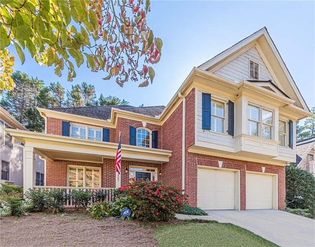 view of front of house featuring a garage