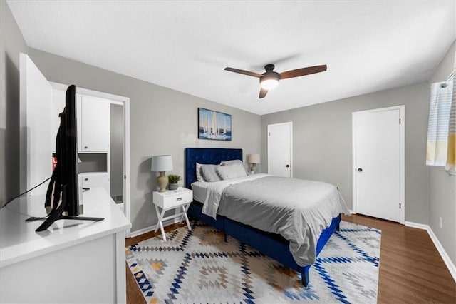 9430 Chestatee Ct, Gainesville, GA 30506 - bedroom with wood finished floors and a ceiling fan