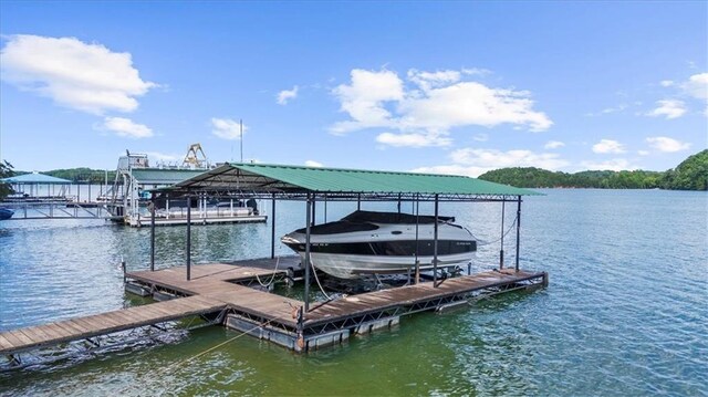 9430 Chestatee Ct, Gainesville, GA 30506 - dock with boat lift and a water view