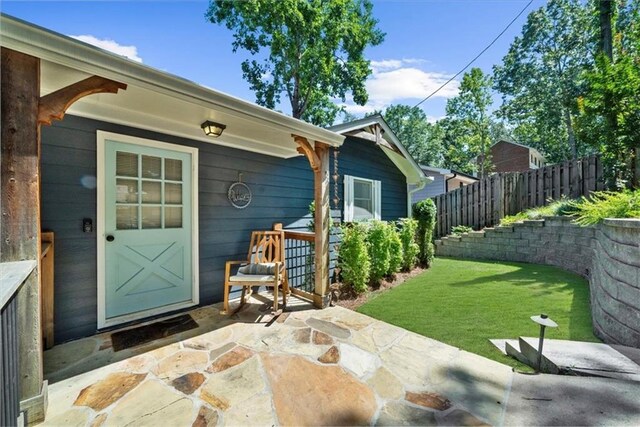 9430 Chestatee Ct, Gainesville, GA 30506 - view of exterior entry featuring a patio area
