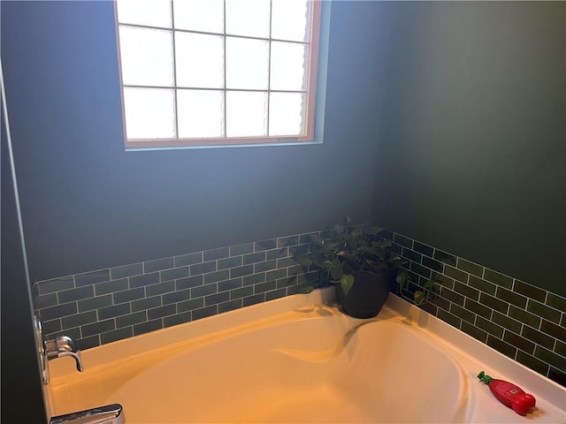 bathroom featuring a tub