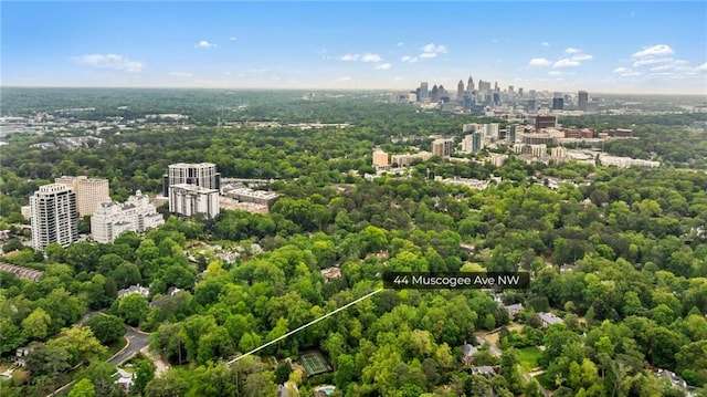 44 Muscogee Ave NW, Atlanta, GA 30305 - view of urban area with a forest and property parcel outlined