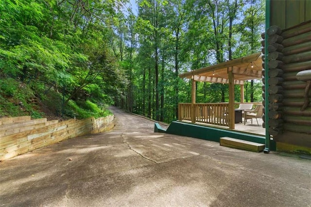 view of patio / terrace with a pergola