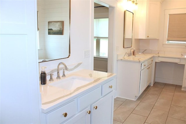 688 Harmony Rd, Temple, GA 30179 - bathroom featuring two vanities and tile patterned flooring