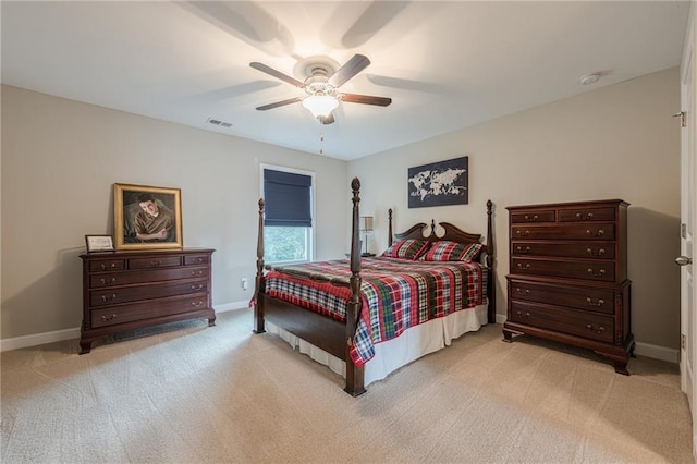 5515 Cheatam Ave, Cumming, GA 30040 - bedroom with light colored carpet and a ceiling fan