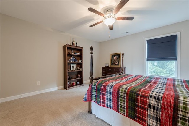 5515 Cheatam Ave, Cumming, GA 30040 - bedroom featuring light carpet and a ceiling fan