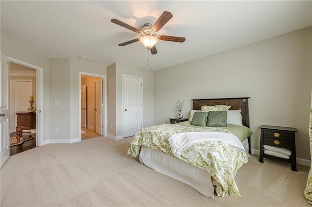 5515 Cheatam Ave, Cumming, GA 30040 - carpeted bedroom with baseboards and a ceiling fan
