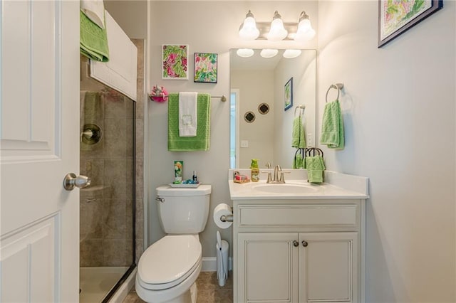 5515 Cheatam Ave, Cumming, GA 30040 - bathroom featuring vanity, tiled shower, and tile patterned floors