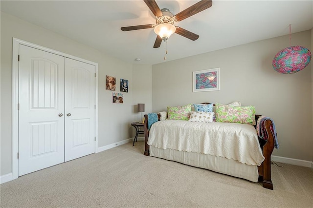 5515 Cheatam Ave, Cumming, GA 30040 - carpeted bedroom with a closet and a ceiling fan