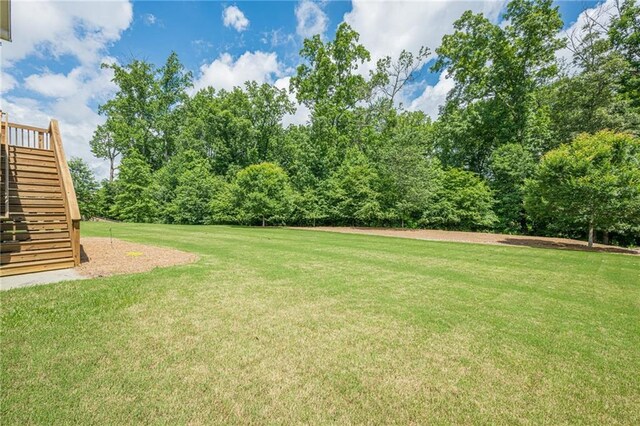 5515 Cheatam Ave, Cumming, GA 30040 - view of grassy yard with stairs