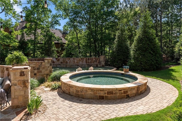 341 Carl Sanders Dr, Acworth, GA 30101 - view of swimming pool featuring an in-ground hot tub