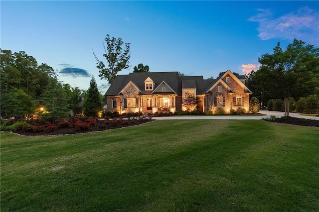 341 Carl Sanders Dr, Acworth, GA 30101 - view of front of home featuring a front yard and stone siding