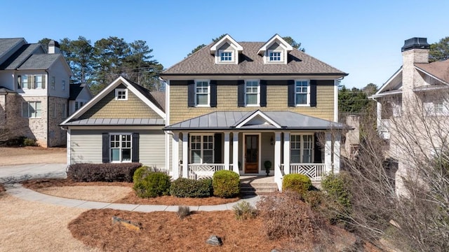 view of front of home with covered porch