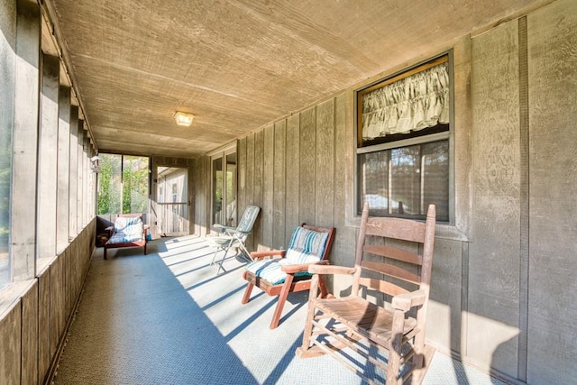 view of sunroom