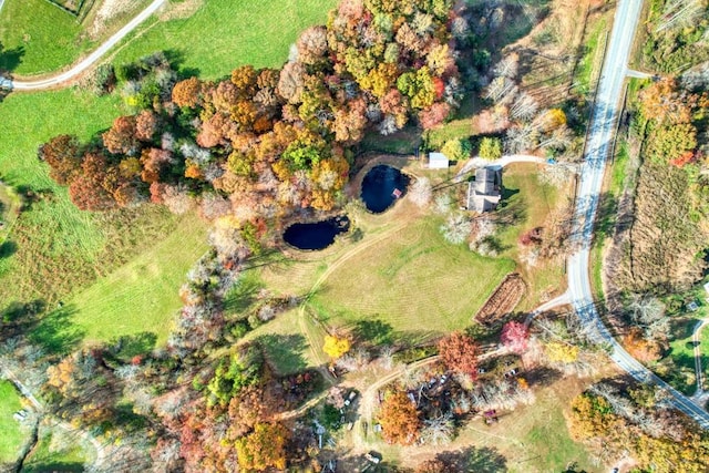 bird's eye view with a rural view