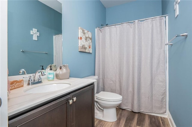 48 Violet Ln, Dallas, GA 30132 - bathroom featuring toilet, vanity, and wood finished floors