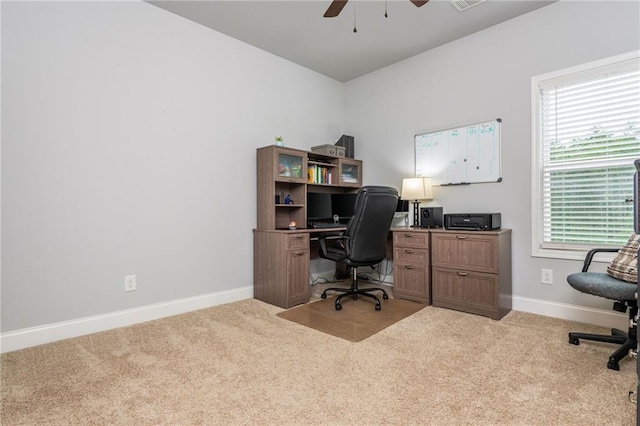 48 Violet Ln, Dallas, GA 30132 - office space with carpet floors, ceiling fan, and baseboards