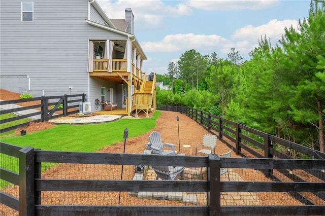 48 Violet Ln, Dallas, GA 30132 - fenced backyard featuring a balcony