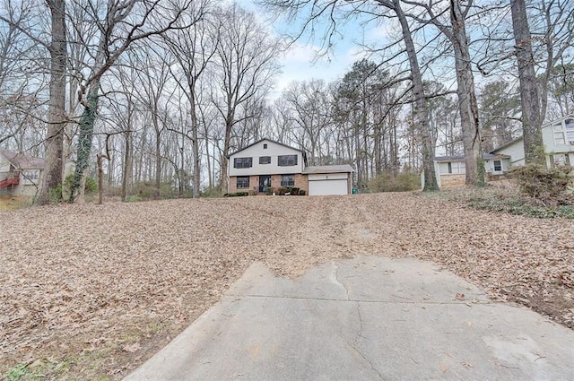 view of front of home featuring a garage