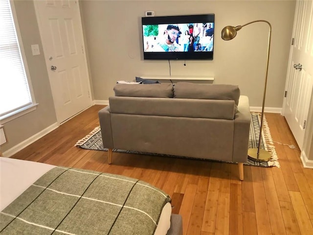 554 Holderness St SW, Atlanta, GA 30310 - living area with baseboards and wood finished floors