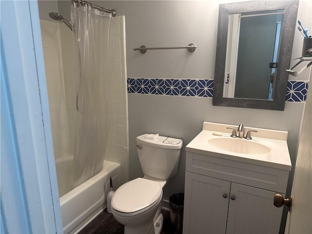 2943 E Howell Dr, Lawrenceville, GA 30044 - bathroom with toilet, shower / tub combo, and vanity