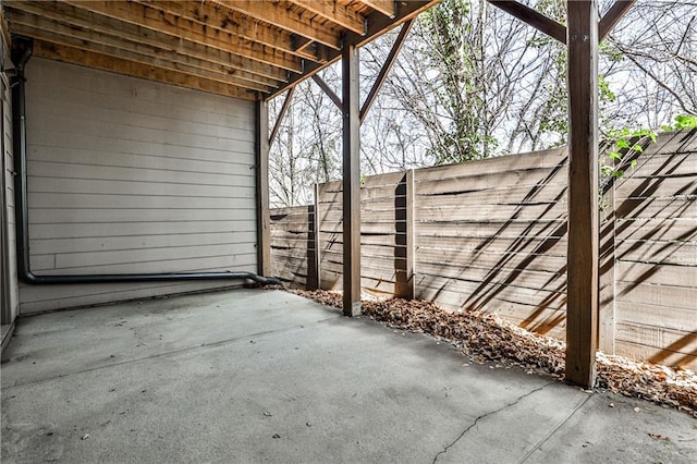 view of patio featuring a fenced backyard