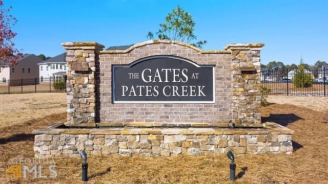 view of community sign