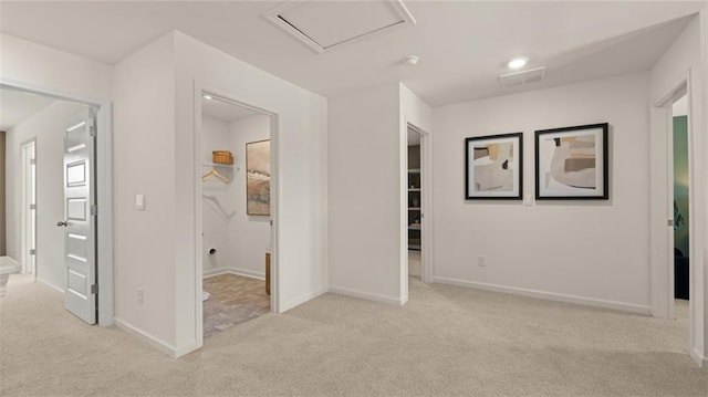 interior space with light colored carpet