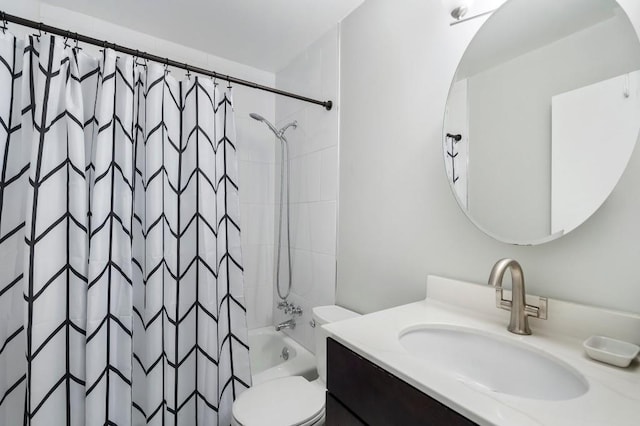 46 Ivy Rdg NE, Atlanta, GA 30342 - bathroom with vanity, toilet, and shower / bathtub combination with curtain