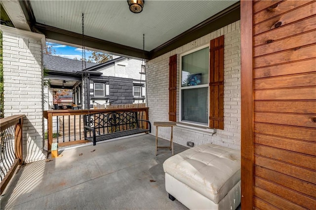 view of patio / terrace with covered porch