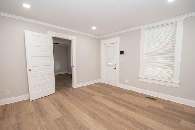 1402 Elm St, Lagrange, GA 30240 - empty room with recessed lighting, baseboards, visible vents, and ornamental molding