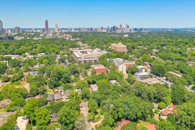aerial view of city skyline