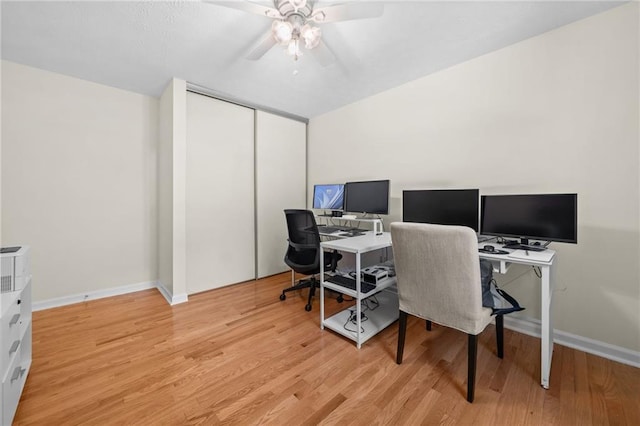 1438 Heritage Glen Dr, Marietta, GA 30068 - office space with a ceiling fan and light wood-style flooring