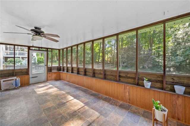 1438 Heritage Glen Dr, Marietta, GA 30068 - unfurnished sunroom with a ceiling fan