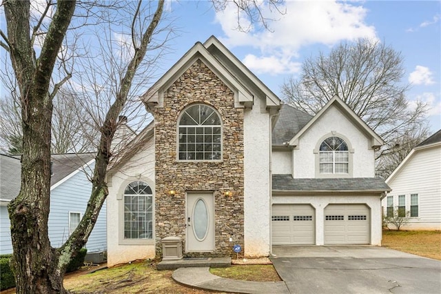 view of front of home featuring a garage