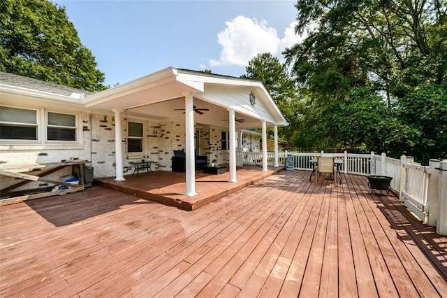 view of wooden terrace