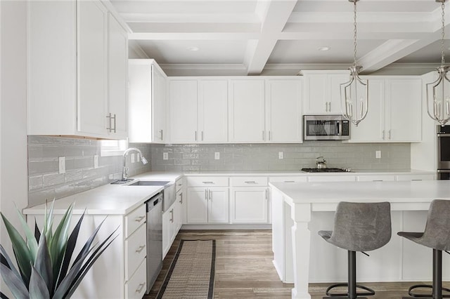 2622 Running River Ct, Lawrenceville, GA 30045 - bathroom with marble finish flooring, a shower stall, a soaking tub, ornamental molding, and baseboards
