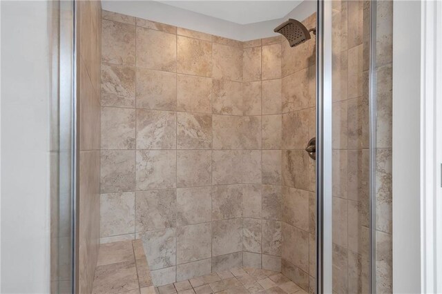 bathroom view of a stall shower