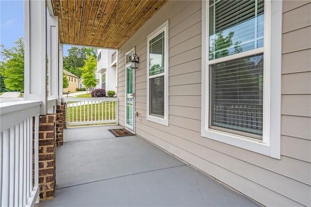 view of patio with covered porch