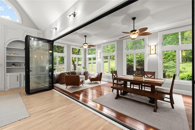 view of sunroom