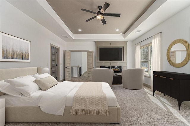 400 Stone Lea Trce, Oxford, GA 30054 - carpeted bedroom with a raised ceiling, recessed lighting, and baseboards