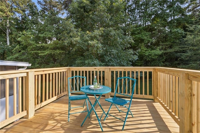 2010 Barnes Mill Rd, Marietta, GA 30062 - wooden terrace featuring view of wooded area