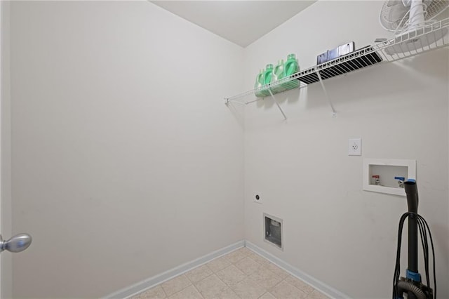 laundry area featuring hookup for a washing machine and hookup for an electric dryer