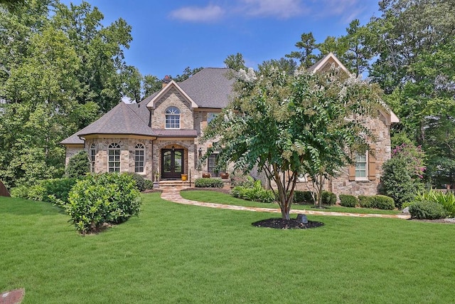 view of front of house with a front yard