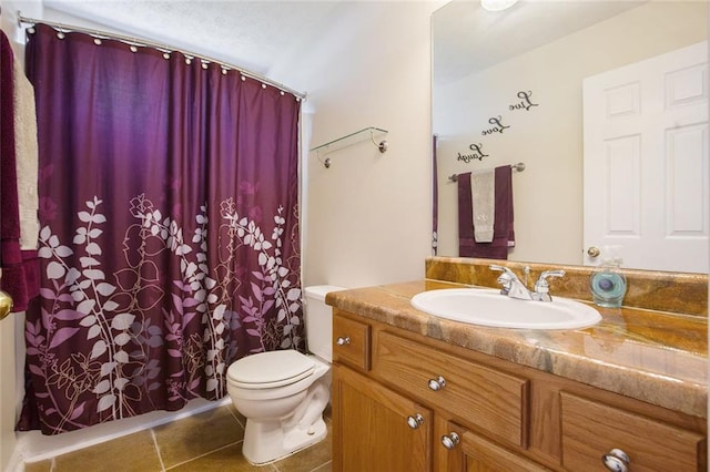 7057 Silver Bend Ovrlk, Austell, GA 30168 - full bathroom featuring vanity, tile patterned floors, and curtained shower