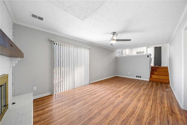 4347 Pleasant Ridge Rd, Decatur, GA 30034 - unfurnished living room featuring wood finished floors, visible vents, and a ceiling fan