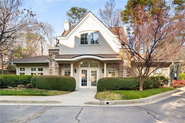 view of front of house featuring french doors