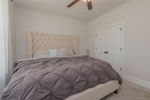 325 Caledonia Ct, Peachtree City, GA 30269 - bedroom featuring carpet, a closet, and a ceiling fan