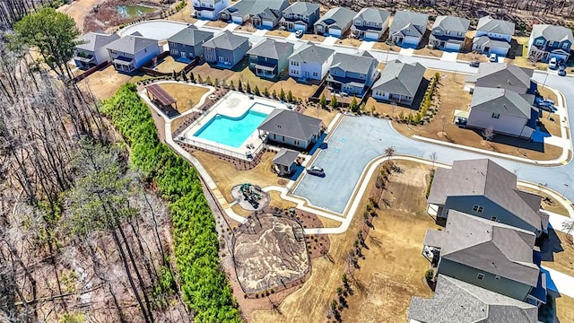 drone / aerial view featuring a residential view