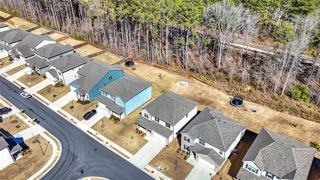 drone / aerial view with a residential view